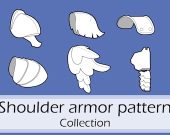 Foam/Worbla shoulder armor pattern collection part two by Pretzl Cosplay - PDF