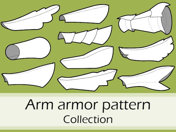 Foam/worbla Arm Armor Pattern Collection by Pretzl Cosplay - Etsy