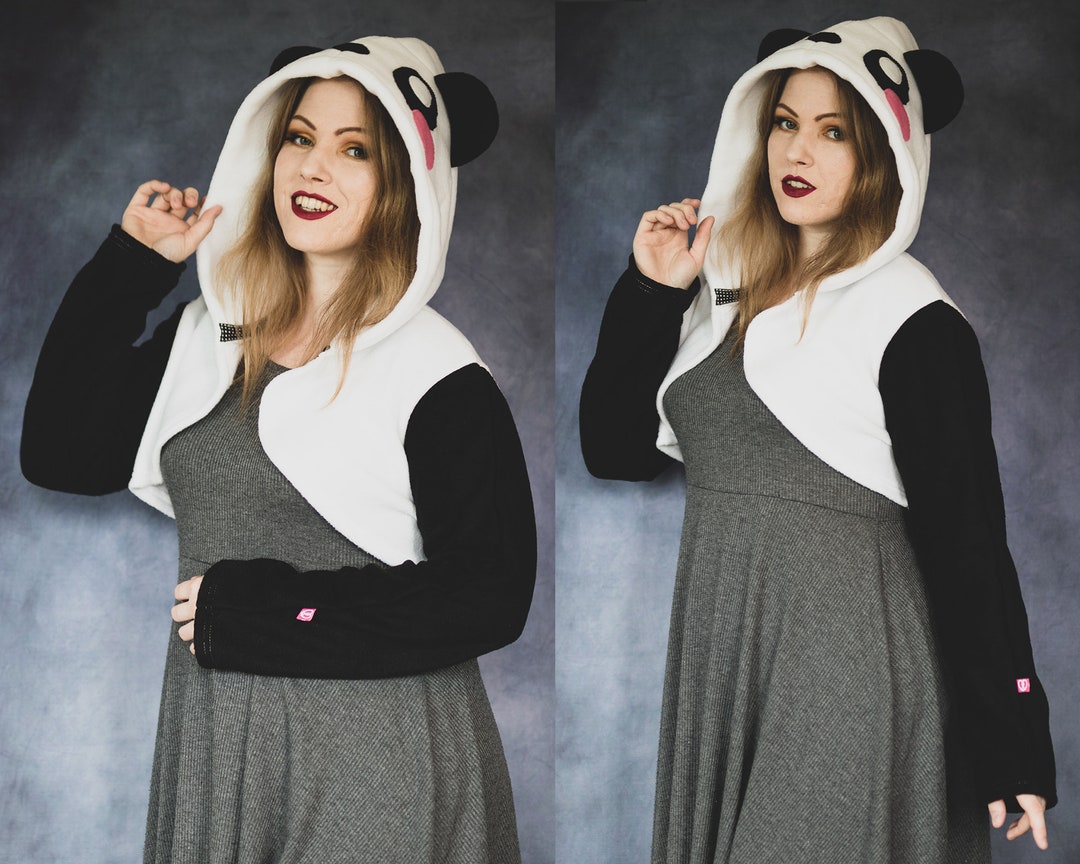 Cute Anime Panda Cosplay Costume Hoodie shrug Style, Kawaii, Japan ...