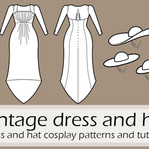 Vampire lady with big hat cosplay patterns and tutorial by Pretzl Cosplay - PDF