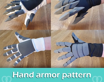 Foam/Worbla hand and finger armor pattern collection by Pretzl Cosplay - PDF