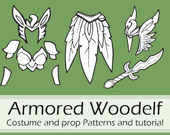 Armored Woodelf costume and prop patterns and tutorials by Pretzl Cosplay - PDF