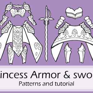 Kriegerin Prinzessin Rüstung, Rock und Requisiten Cosplay Bastelmuster und Anleitung von Pretzl Cosplay - PDF