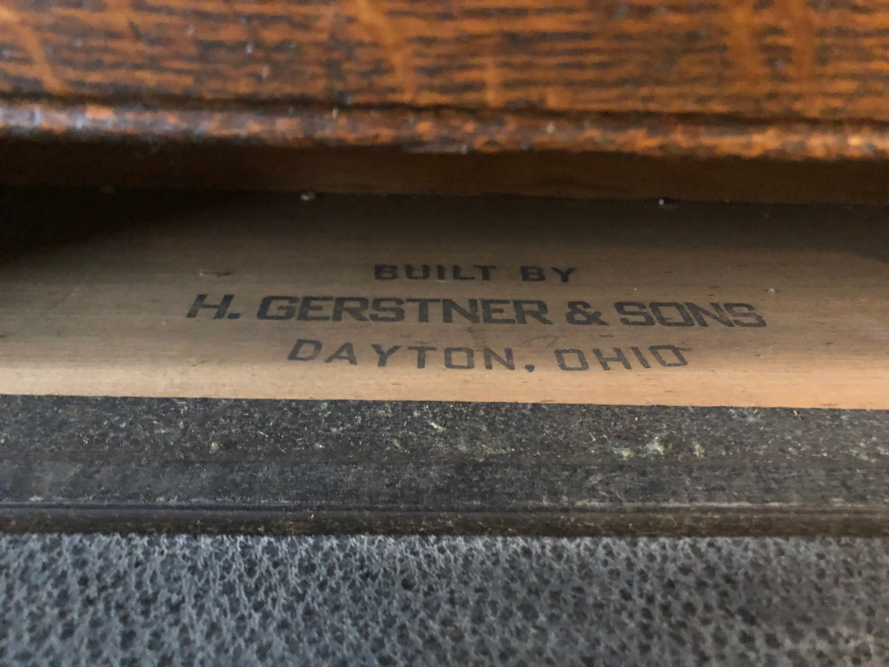 Vintage Gerstner Style 52 Machinist Tool Chest, Wood & Leatherette