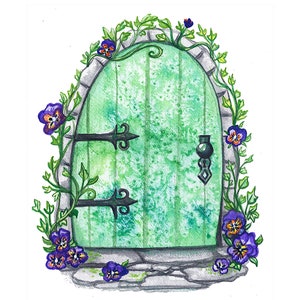 Garden Fairy Door Art Print