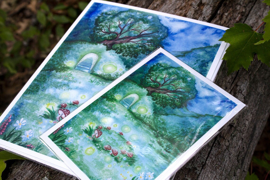 Fairy Ring Watercolor Art Print Faerie Art Etsy