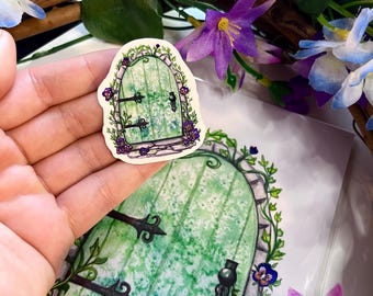 Fairy Door Vinyl Sticker- Magical garden fae door