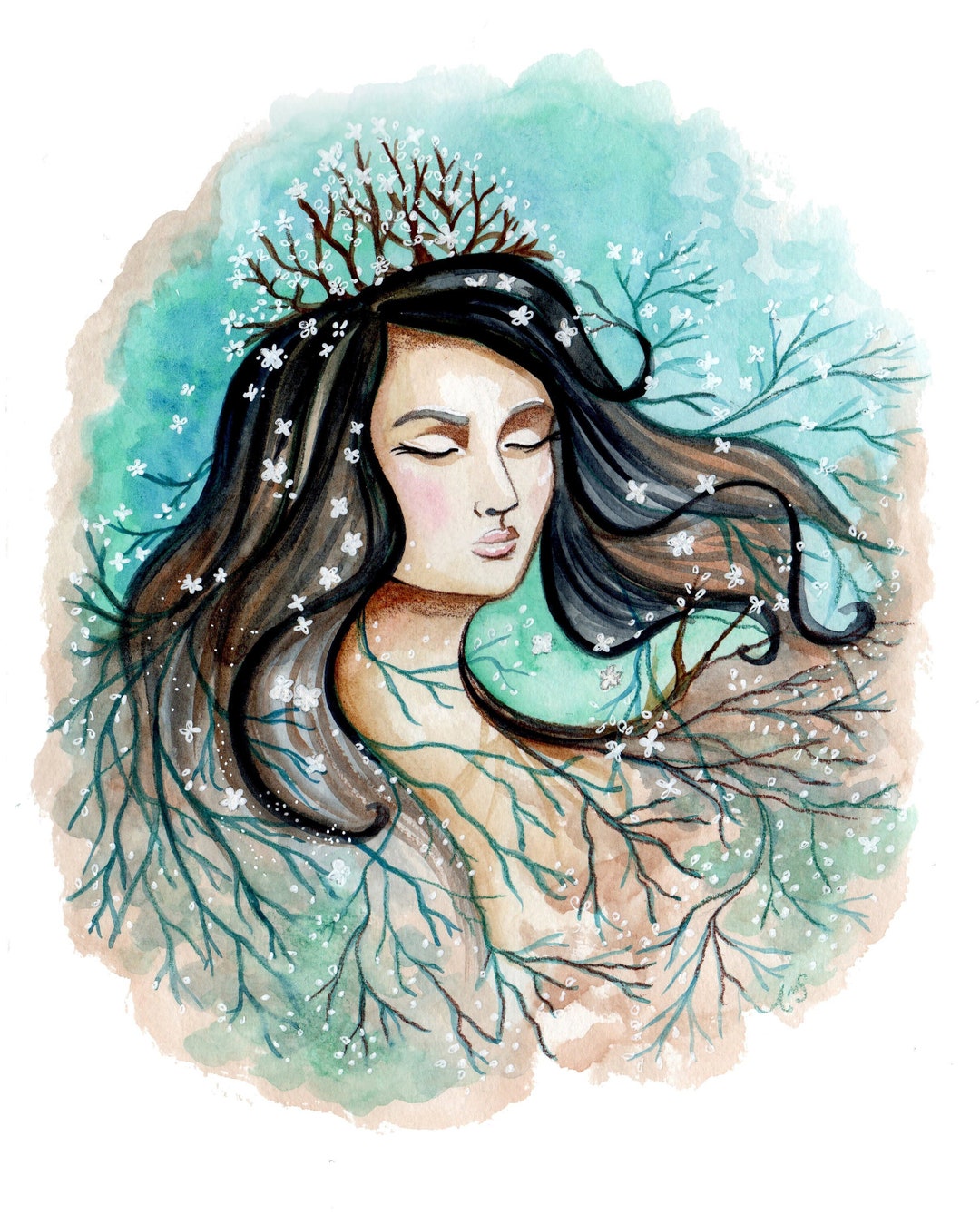 Mother Earth Goddess Art Print - Etsy