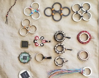 Handmade necklaces & Pendants made from recycled computer parts circuit board aluminum copper wire