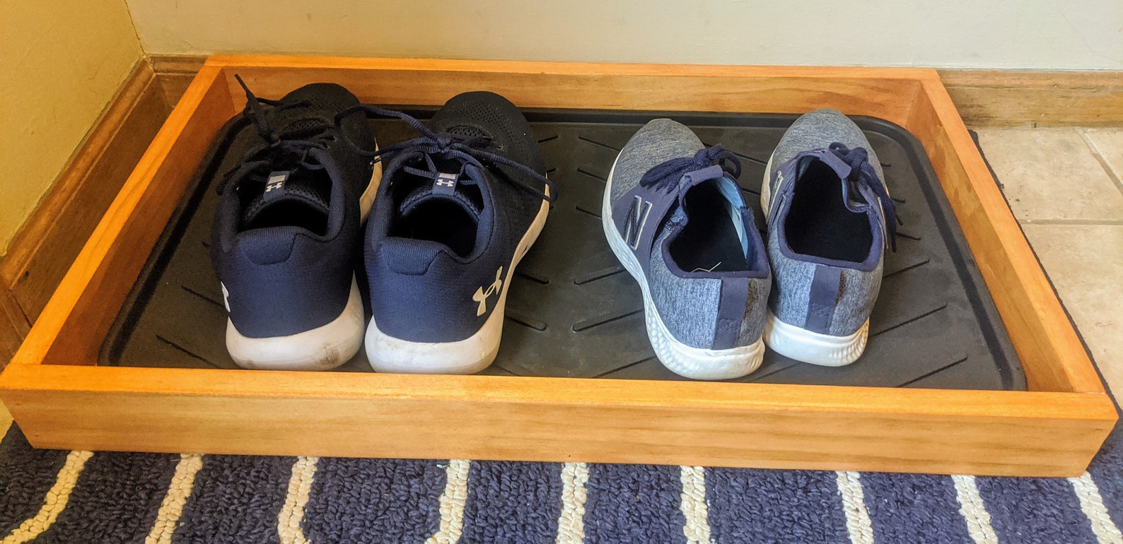 Reserved for Donna Shoe Tray Wood Boot Tray Entryway Shoe Etsy