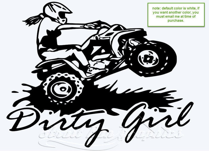 Atv Utv DIRTY GIRL ATV decal vinyl sticker for Etsy