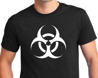 Toxic Symbol T-Shirt, Zombie, Apocalypse, Nuclear Waste Shirts, Short Sleeve, Various Colors