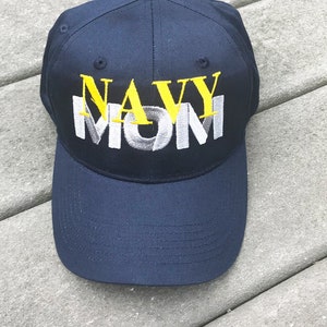 Navy Mom Embroidered Cap, United States Armed Forces, Proud Mother, Naval Academy, Baseball Hat, Military,  Gift Idea