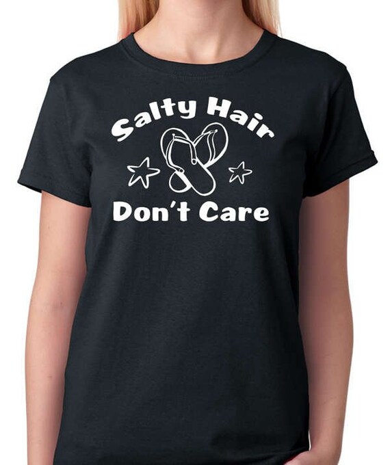 Salty Hair Don't Care Beach Shirt, Simple Print