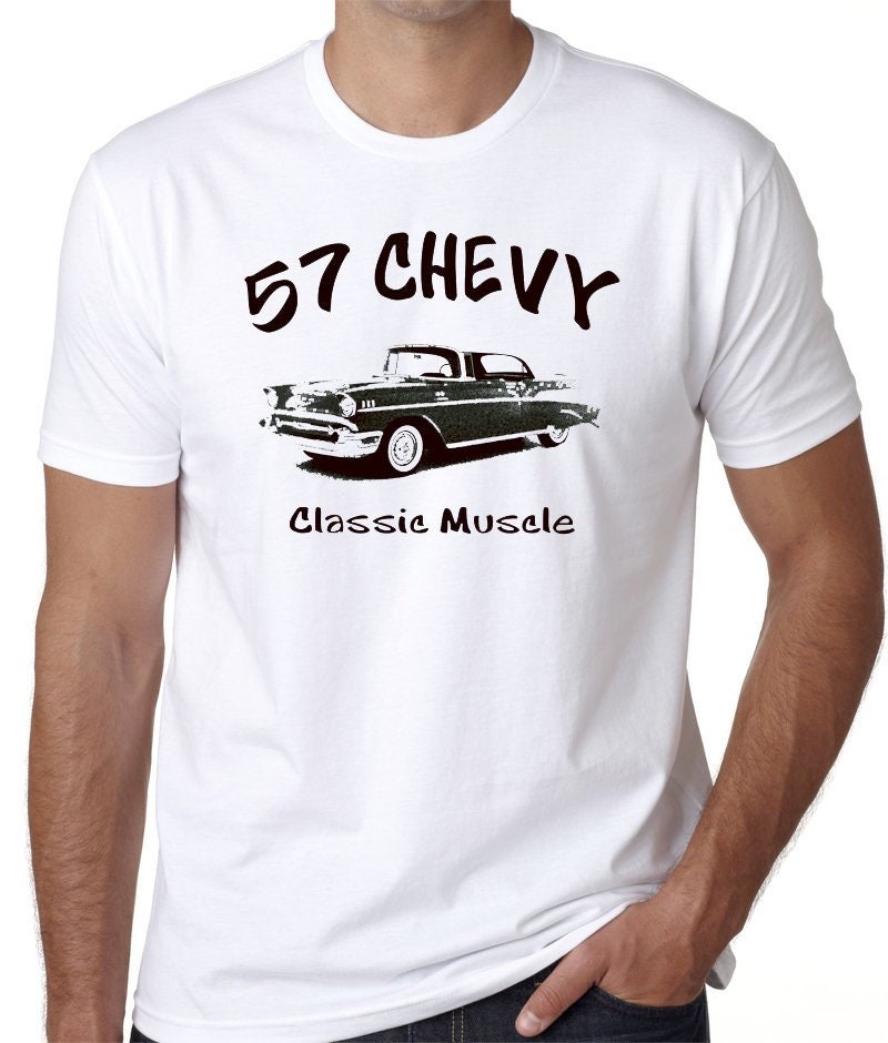 57 Chevy Vintage Car TShirt Classic Chevrolet Muscle Racing Etsy