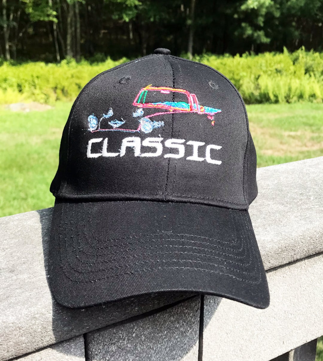 Classic Car Embroidered Cap, Car Shows, Collectors, Vintage, 57 Chevy