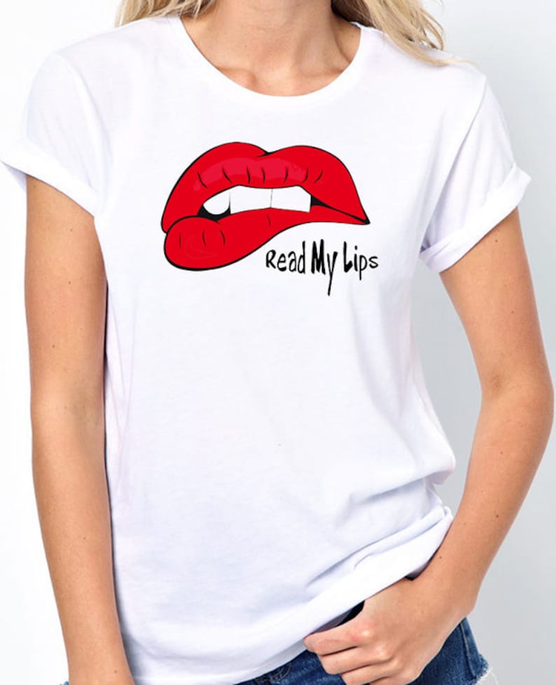 guess lips t shirt