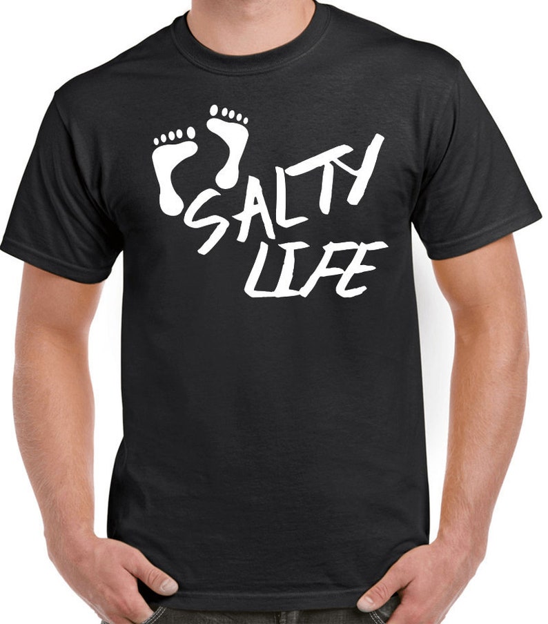 Beach T-Shirt Salty Life  Good Vibes Island Life image 0