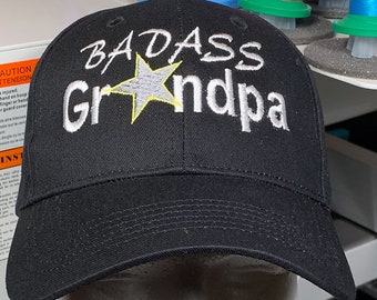 Badass Grandpa Embroidered Cap, Family Patriarch Gift