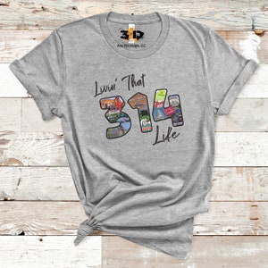 Livin' That 314 Life St. Louis Area Missouri Shirts Gray