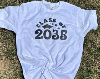 Class of 2035 Hand Print T-Shirt Front/Back Signature Shirt