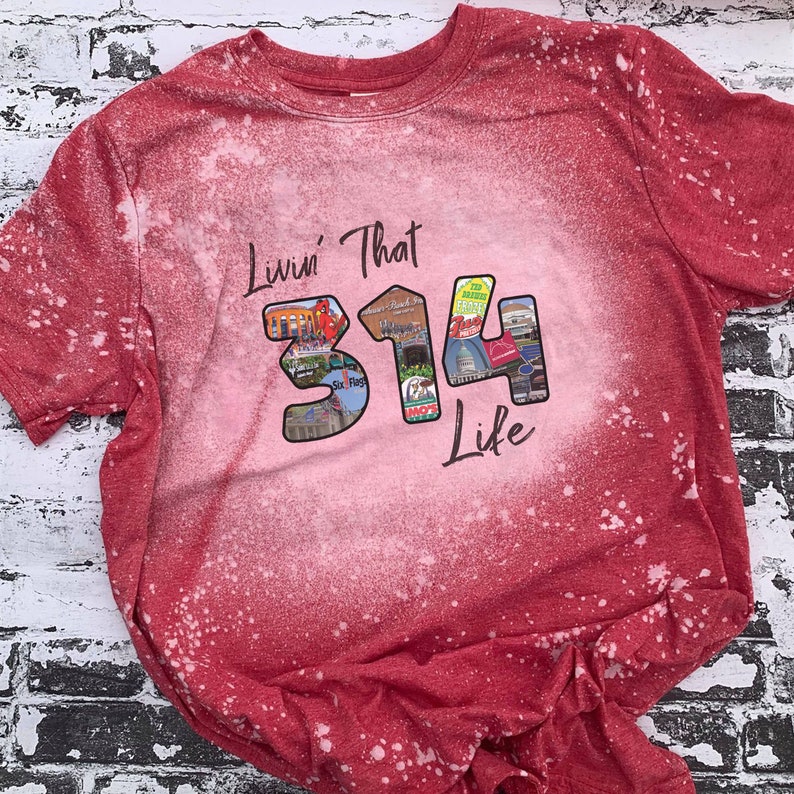 Livin' That 314 Life St. Louis Area Missouri Shirts Red