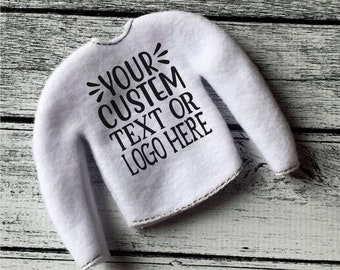 Your Text, Logo, Sports Team, Photo Custom Christmas Elf Sweater