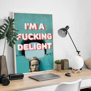 Sassy Wall Art, Funny Typography, Moody Art Print/Printable Wall Art/Decor