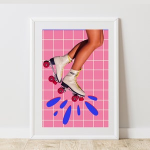Digital Printable y2k Pop Art Print, Bright Art Print, Barbiecore Decor