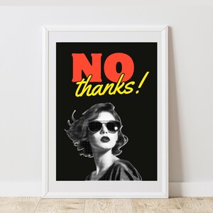 Printable Feminist Neon Art Print, Bold Pop Art Vivid Neon Print/Printable Wall Art/Decor