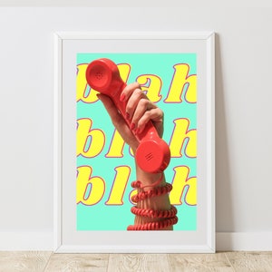 Digital Printable 90s Pop Art Print, Bright Art Print, Barbiecore Decor