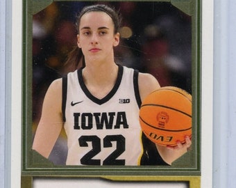 J1400 - CAITLIN CLARK - IOWA - Rookie Card - 2024 Collegiate Sports Collection - Impossible to find Promotional Card w/ facsimile signature.