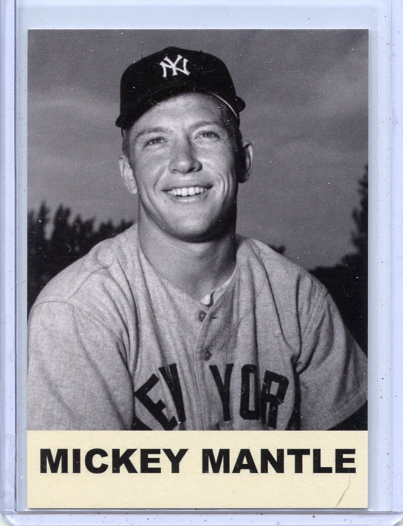 MICKEY MANTLE 1988 Baseball Card Kingdom Promo Card Card 7 Etsy