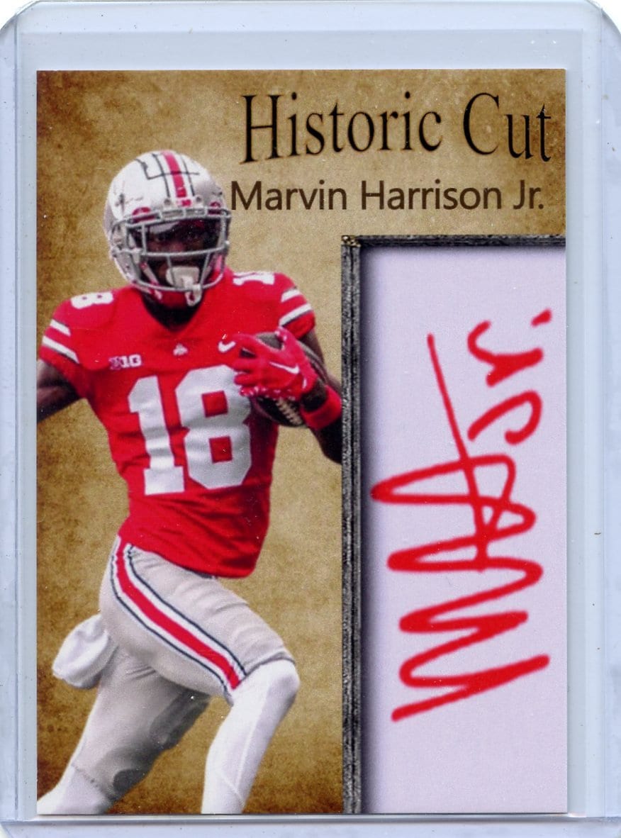 Men's Ohio State Buckeyes #18 Marvin Harrison Jr. Jerseys Black