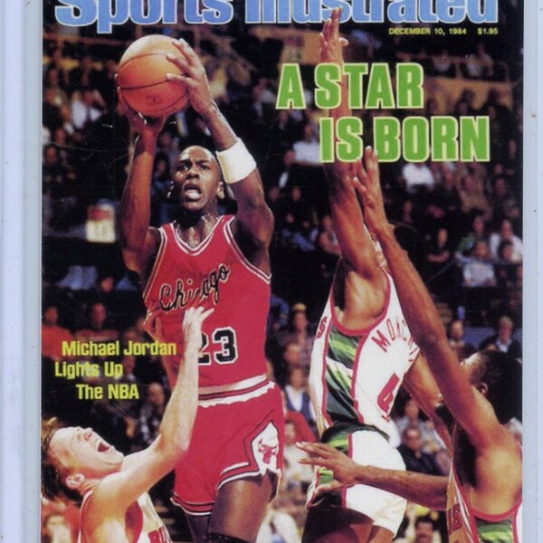 Michael Jordan Chicago Bulls - Sports Illustrated 12/10/1984 - A Star Is Born- PROMO Basketball card as pictured. J1388
