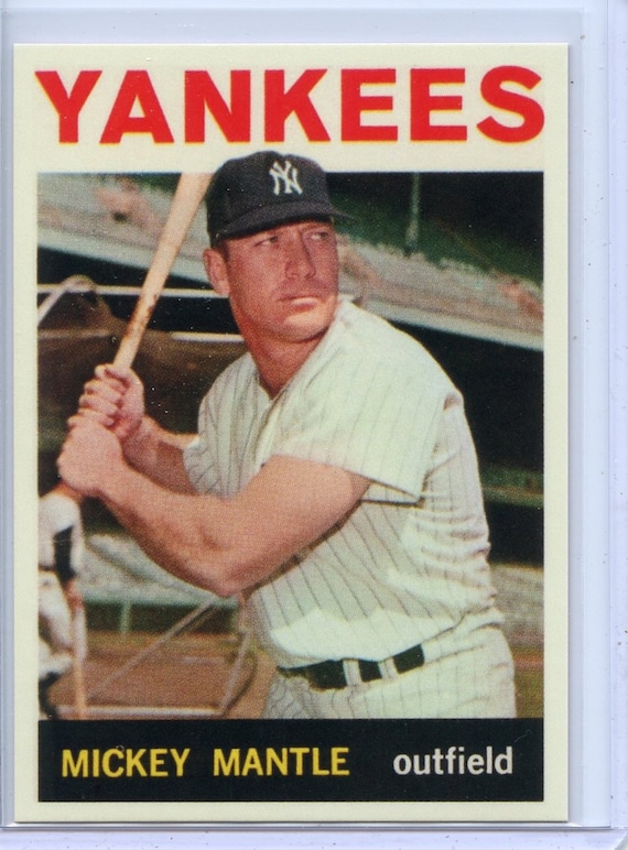 MICKEY MANTLE - New York Yankees - 1964 Topps Card #50 - This is an  absolutely PERFECT reprint.