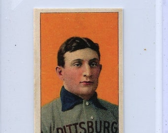 1909 t206 honus wagner with autographed back reprint card
