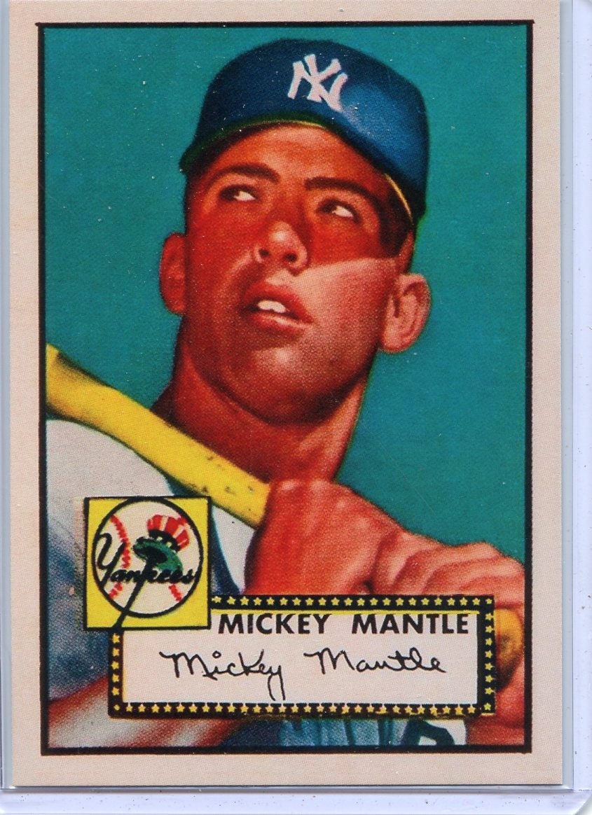 MICKEY MANTLE New York Yankees 1952 Topps Rookie Card 311 Etsy