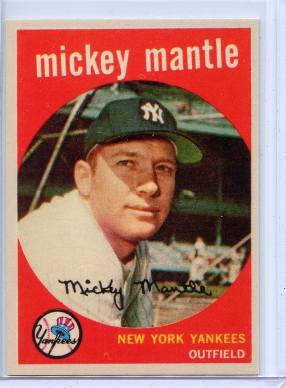 MICKEY MANTLE New York Yankees 1959 Topps Card 10 This is an