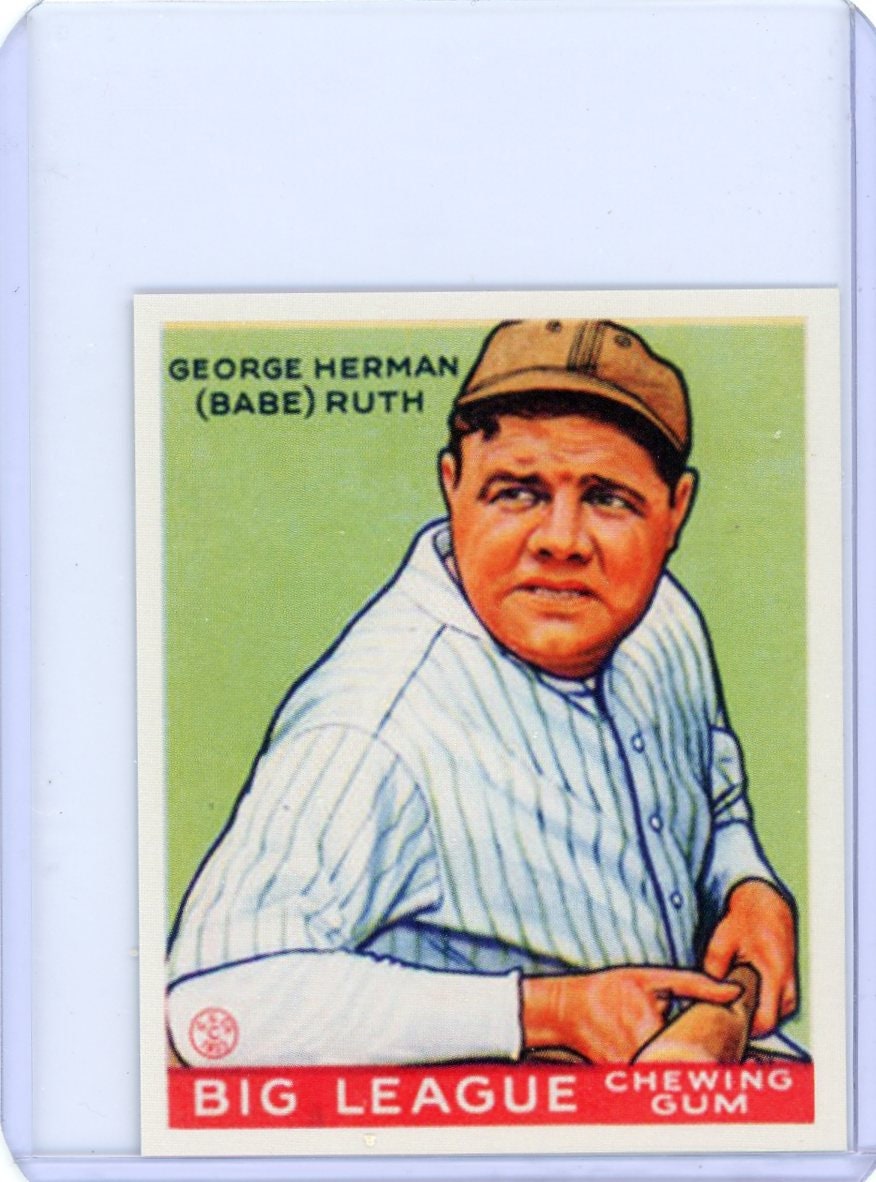 1933 Goudey Gum Babe Ruth 181 Reprint Baseball Card - Etsy Denmark