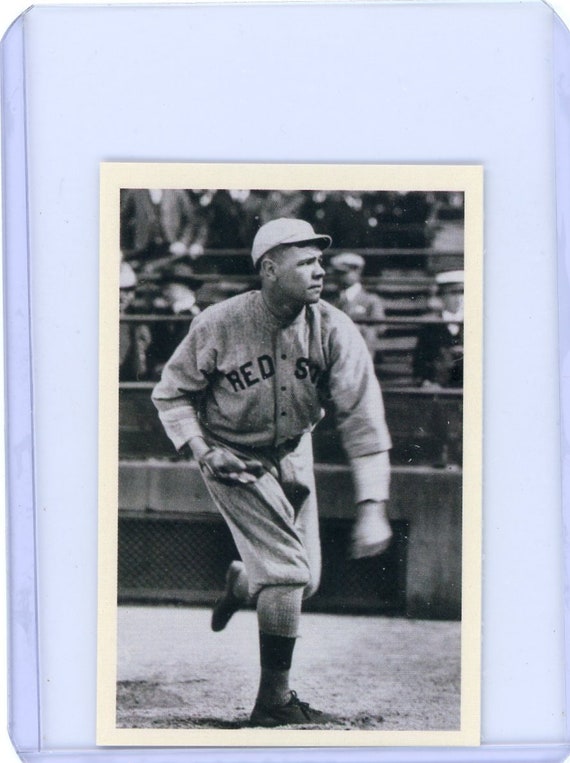 1950's Caldor Babe Ruth Red Sox With Facsimile 