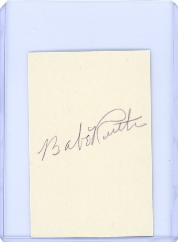 1950's caldor babe ruth - red sox - with facsimile autographed back -  reprint baseball card