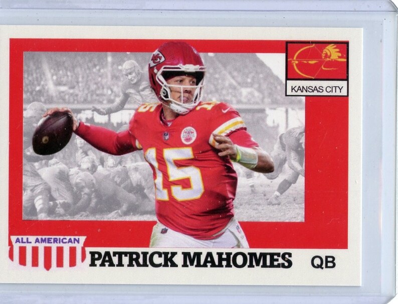 Patrick Mahomes All American Football Card - Etsy