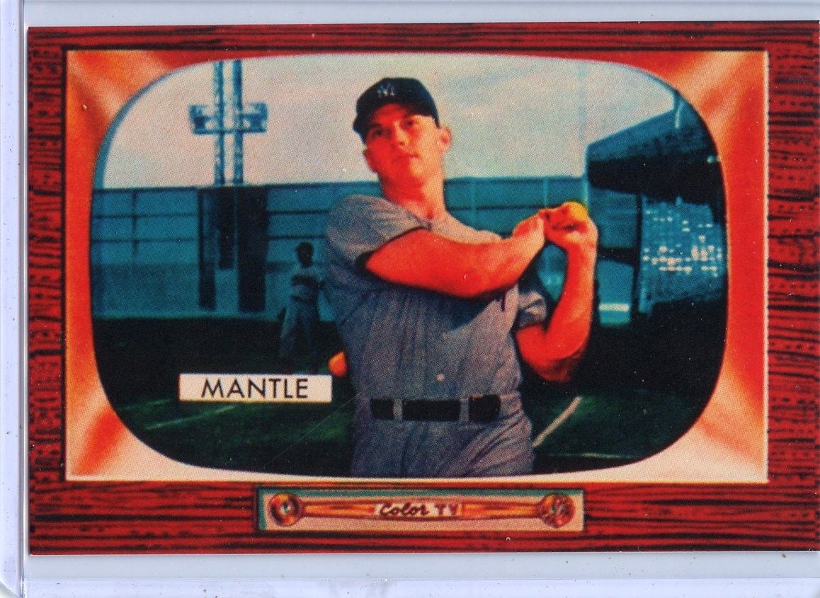 MICKEY MANTLE New York Yankees 1955 Bowman Card 202 - Etsy New Zealand
