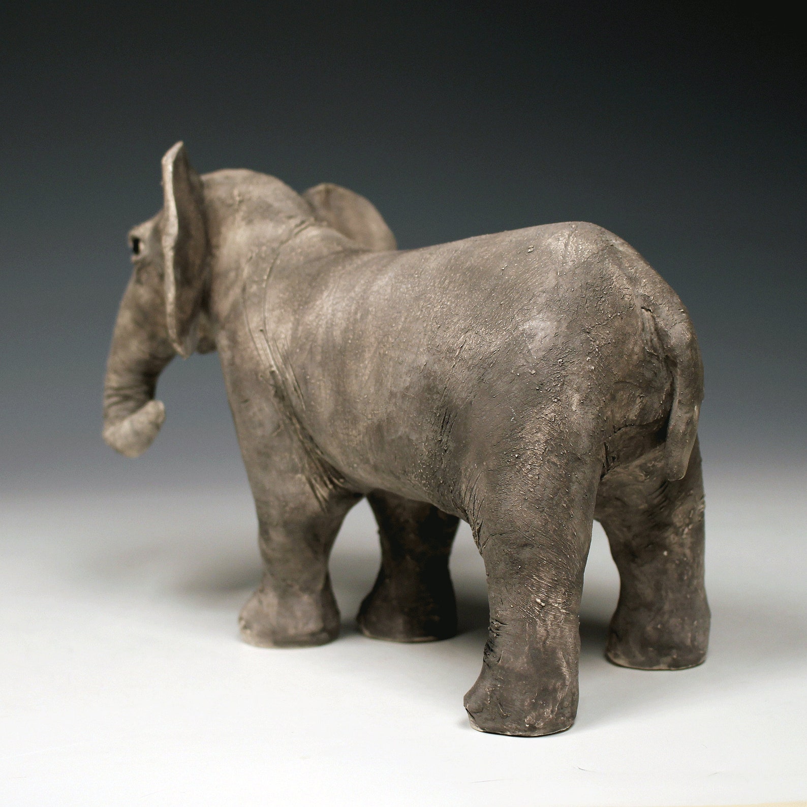 Ceramic Baby Elephant Sculpture Etsy