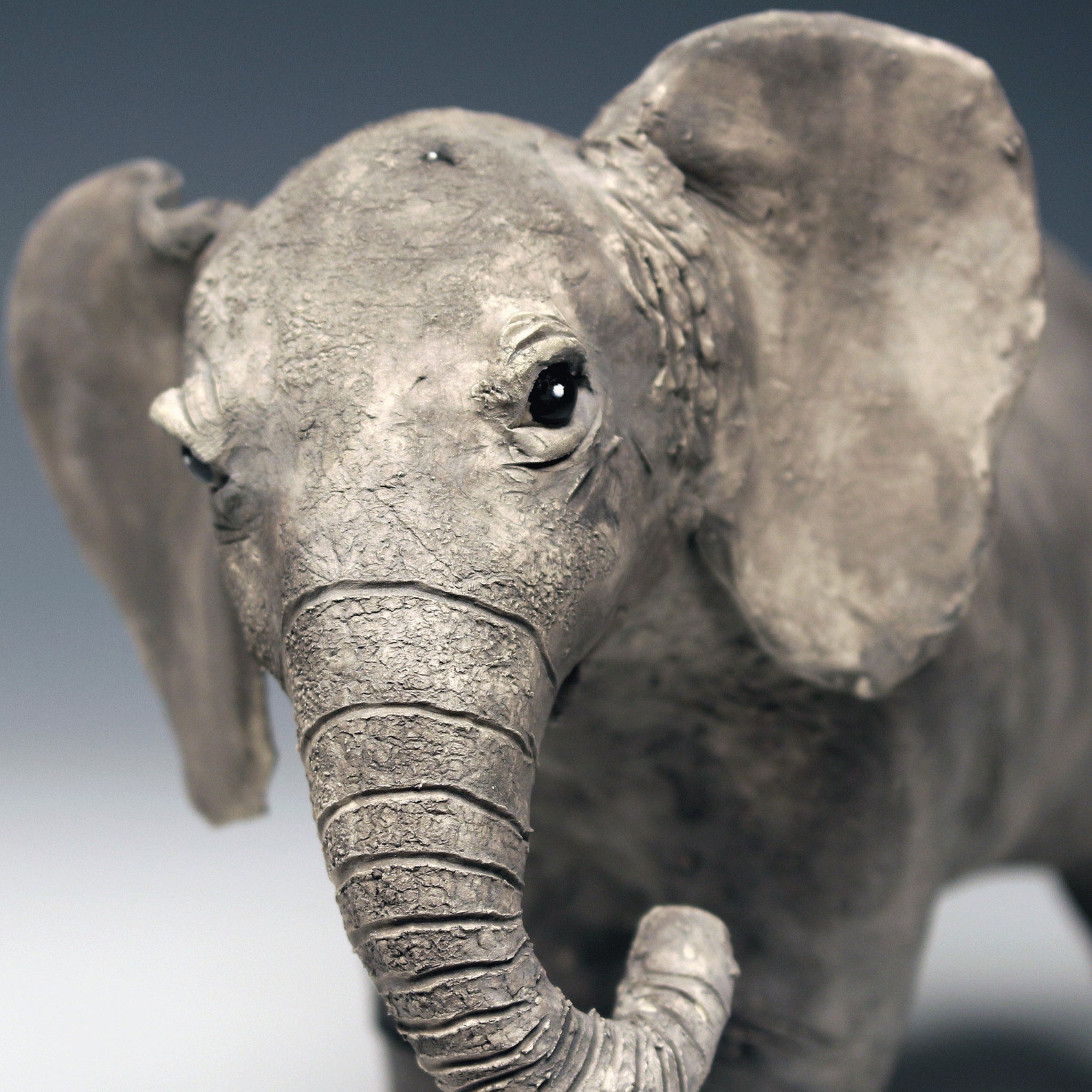Ceramic Baby Elephant Sculpture Etsy