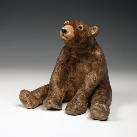 Figurine en bois sculpté Grizzly Bear de 15,2 cm - 172109 – Specialty Decor  by Sunland Home