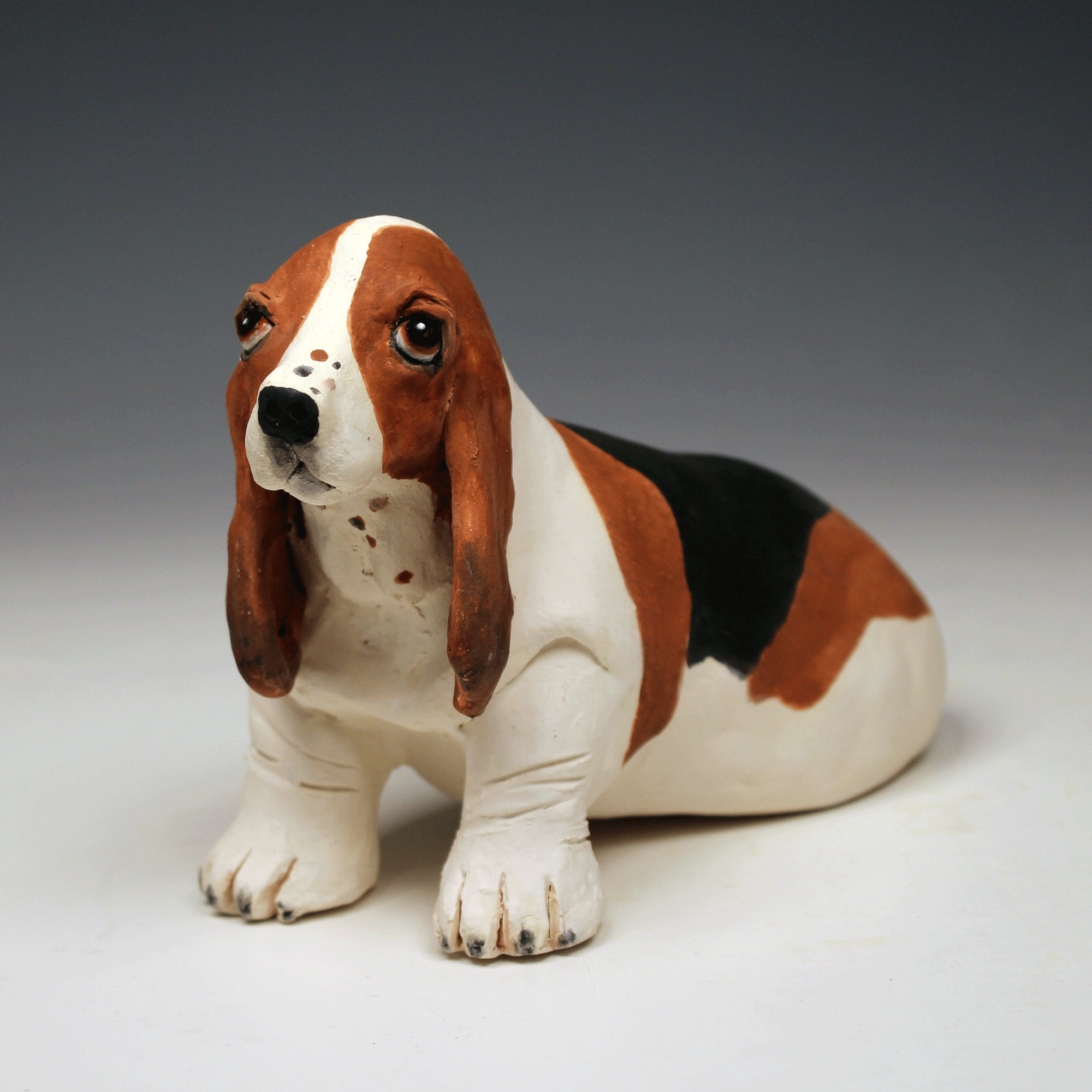 Ceramic basset hound figurines Clearance