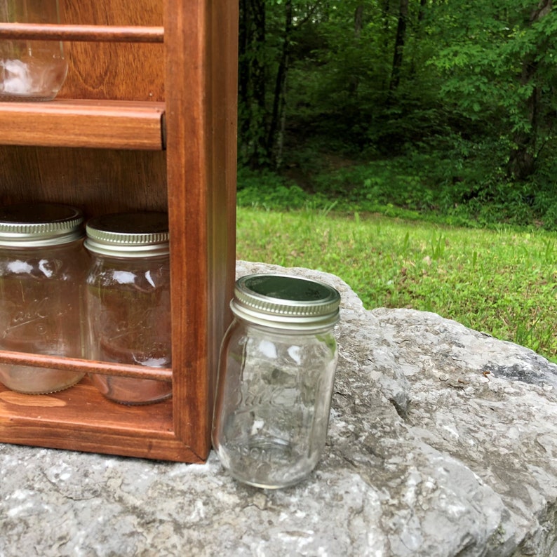 10 Jar Spice Rack 4 Oz Mini Mason Jar Spice Rack Spice Jar Etsy Canada