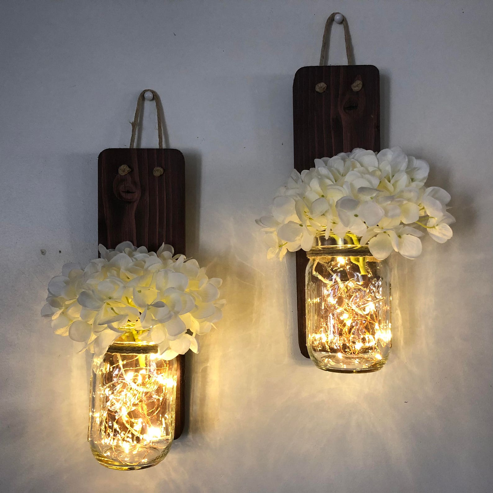 Mason Jar Wall Sconce Mason Jar Wall Decor Hanging Sconce Etsy